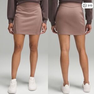 Lululemon Scuba High-Rise Mini Skirt Taupetastic